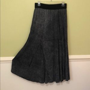 Super soft acid wash maxi skirt